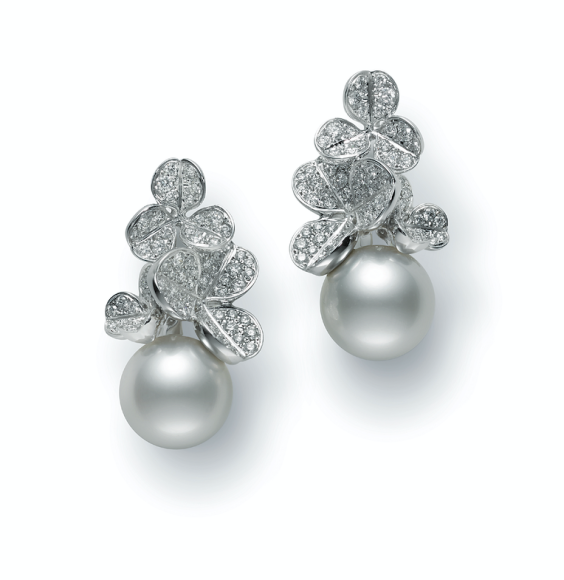 Серьги Fortune Leaves, Mikimoto