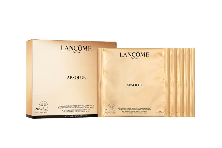 Тканевая крем-маска Golden Cream Mask, Absolue, Lancôme, 8175 руб. за 5 шт. (lancome.ru)