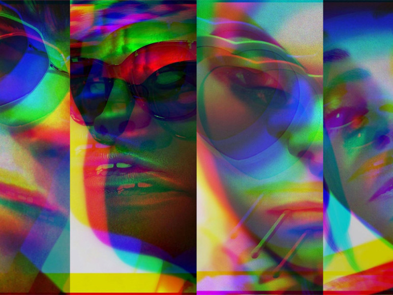 Фрагменты серии обложек синглов, оформленных Gorillaz с использованием Glitché
