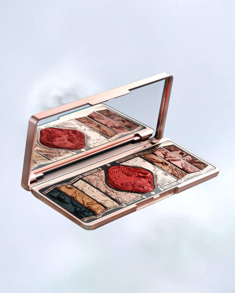 Палетка теней Floral Engraving Phoenix Makeup Palette, оттенок 01 Gold Brown, Florasis