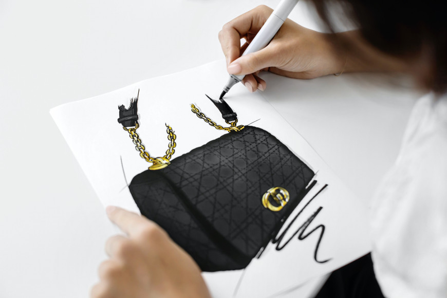 Процесс создания сумки Caro bag, Dior
