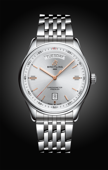 Часы Premier Automatic Day & Date 40 с циферблатом серебряного цвета и браслетом из нержавеющей стали