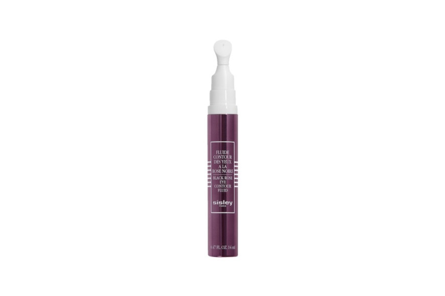 Крем-флюид для контура глаз Black Rose Eye Contour Fluid, Sisley разглаживает кожу, повышает ее тонус и активизирует микроциркуляцию, борется с темными кругами и признаками усталости. В состав вошли кофеин и экстракты черной розы, водоросли падина павоника, хлореллы и красного винограда