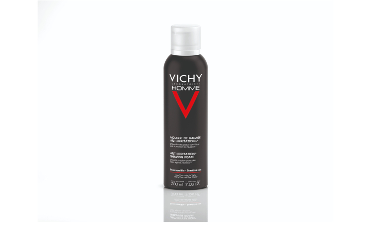 Пена для бритья Vichy Homme против раздражения кожи, Vichy, 1690 руб. (vichyconsult.ru)