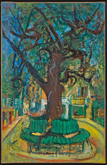 Хаим Сутин. «Маленькая городская площадь, Ванс», около 1929