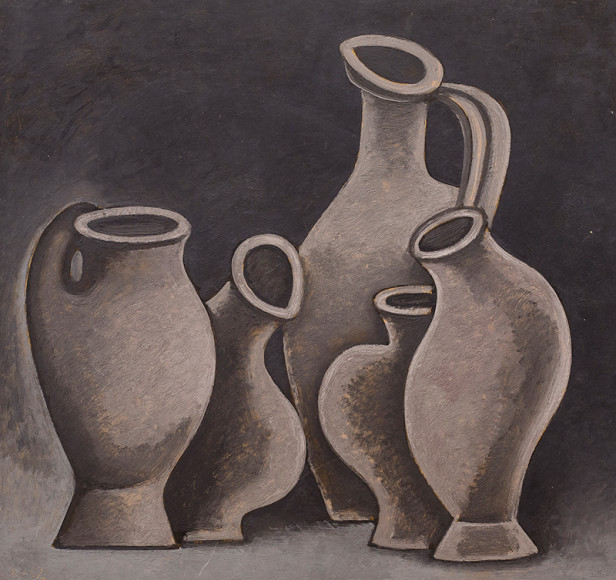 Дмитрий Краснопевцев. Кувшины. Холст/масло, 1962 г.