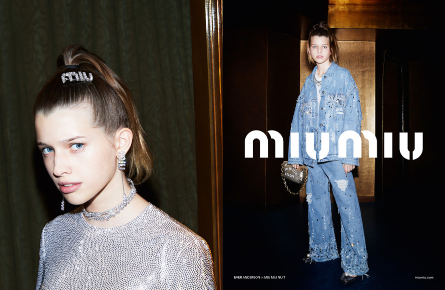 Эвер Андерсон в рекламной кампании Miu Miu Nuit