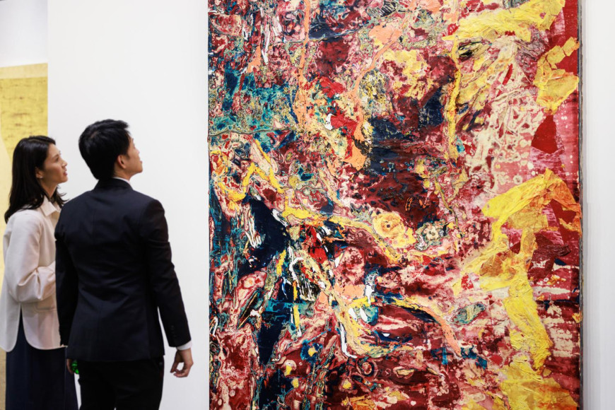 Марк Брэдфорд, A Straight Line, 2023, галерея Hauser and Wirth