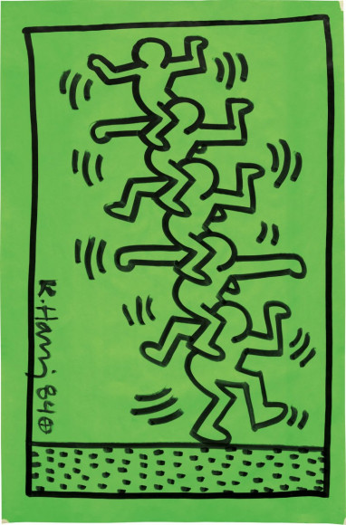 Кит Харинг. Untitled, 1984 Эстимейт $180 000–250 000. ​Phillips, Дневной аукцион «Современное искусство и искусство ХХ века». 17 мая 2017, Нью-Йорк