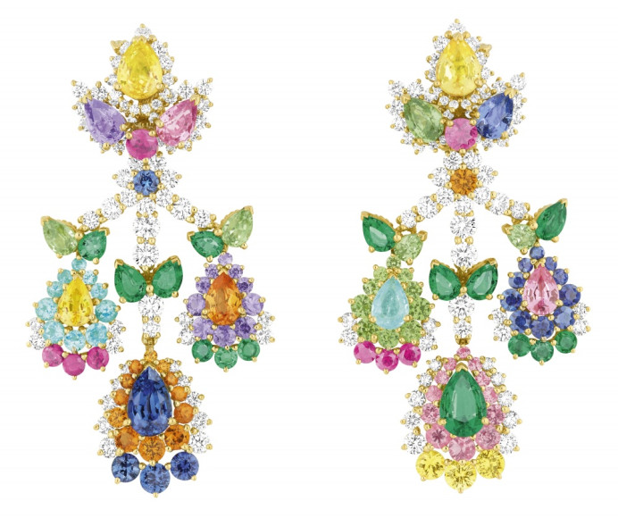Cher Dior Fascinante Emerald earrings Front