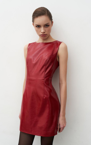Платье-мини из лакированной кожи, 1811 Eighteen One One (1811stores.com)