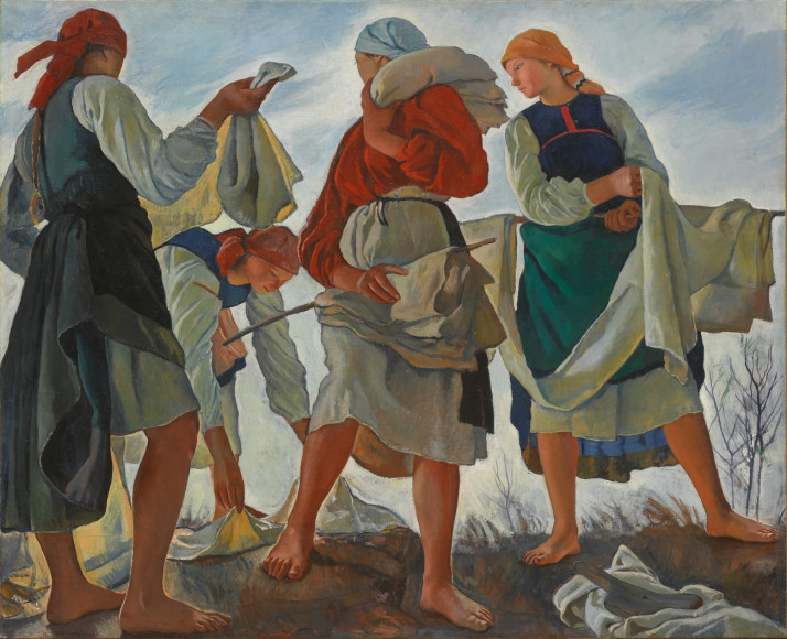 Зинаида Серебрякова. «Беление холста», 1917
