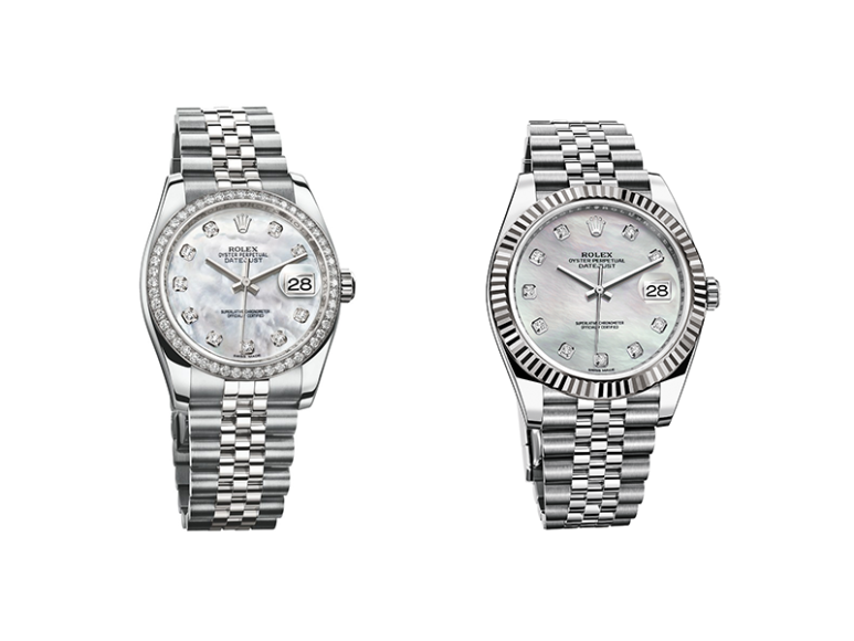 Часы Rolex, женская модель Oyster Perpetual Datejust 36 — 1 270 400 руб., мужская модель Oyster Perpetual Datejust 41 — 972 400 руб., (Mercury)