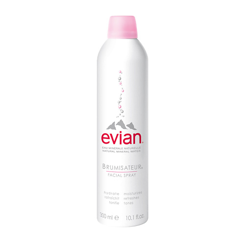 Натуральная минеральная вода-спрей Evian — это вода из французских Альп, обогащенная минеральными веществами