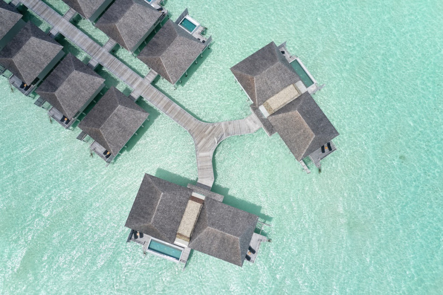 Водные виллы в Le Méridien Maldives Resort & Spa