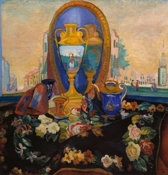 Павел Кузнецов. «Натюрморт с зеркалом», 1917