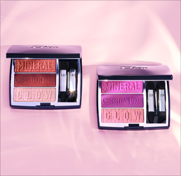 Тени 3 Couleurs Tri (o) blique, оттенки 833-Mineral Rose и 733-Coral Glow, Mineral Glow, Dior
