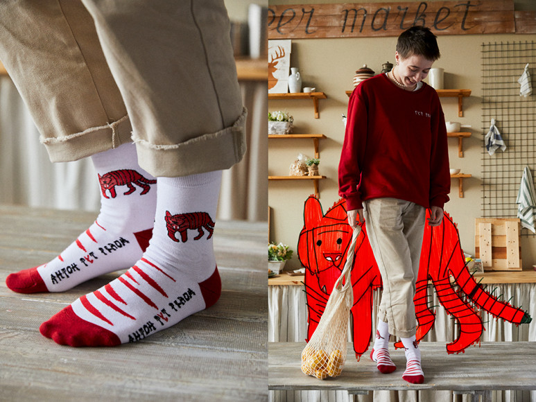Носки St. Friday Socks с рисунками от студентов центра «Антон тут рядом»