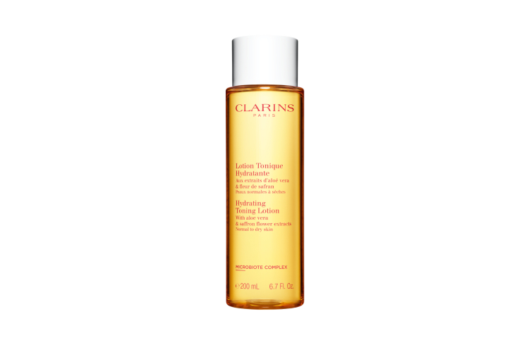 Лосьон Hydrating Toning Lotion, Clarins для нормальной и сухой кожи с экстрактами алоэ вера и инжира
