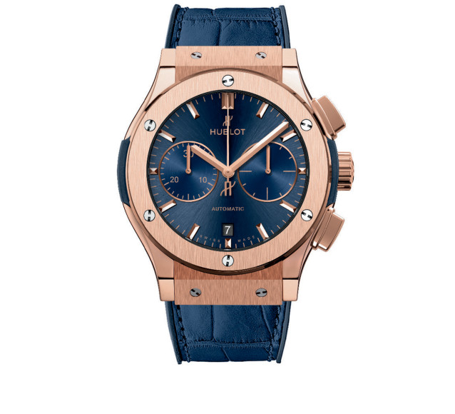 Часы Blue Chronograph Gold, HUBLOT
