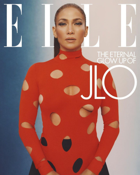 Дженнифер Лопес на обложке американского Elle, февраль 2021
