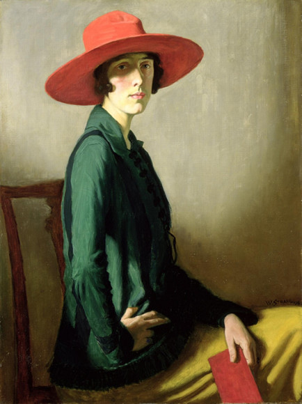 William Strang. «Lady With a Red Hat», 1918