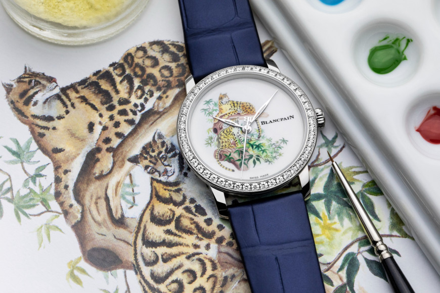 Часы Metiers d’Art Formosa Clouded Leopard с технике эмалевой миниатюры по фарфору, Blancpain