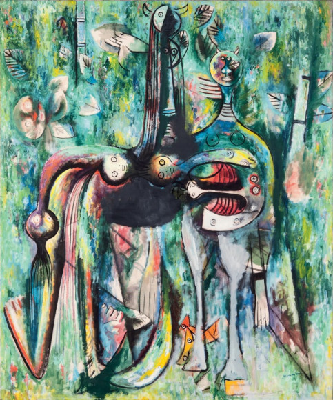 Вифредо Лам. «The Sombre Malembo, God of the Crossroads», 1943. Из частной коллекции