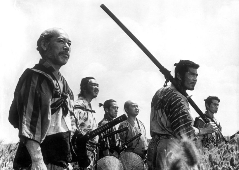 Кадры из фильма Акиры Куросавы «Семь самураев»