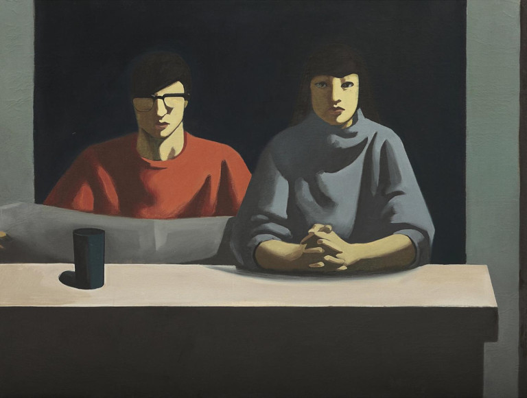 Гэн Цзяньи, «Два человека под лампой», 1985