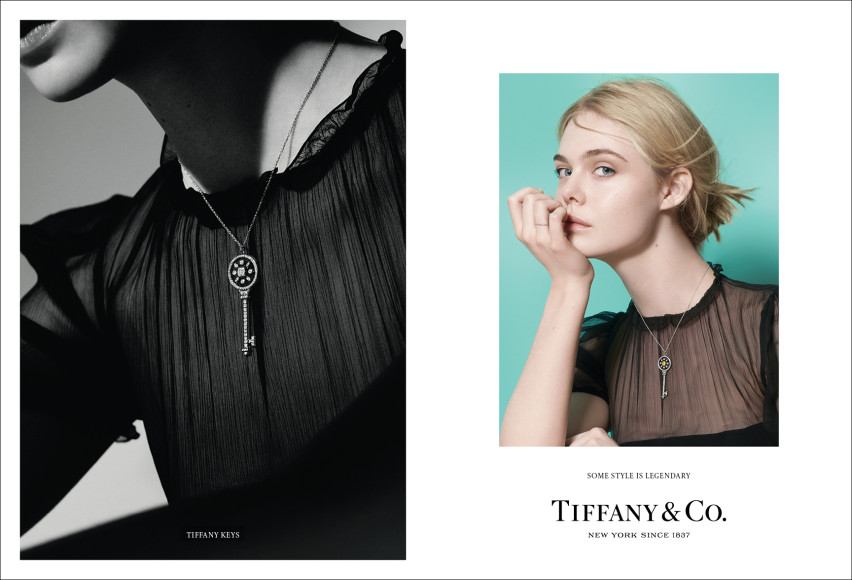 Актриса Элли Фаннинг в новой рекламной кампании Tiffany & Co.