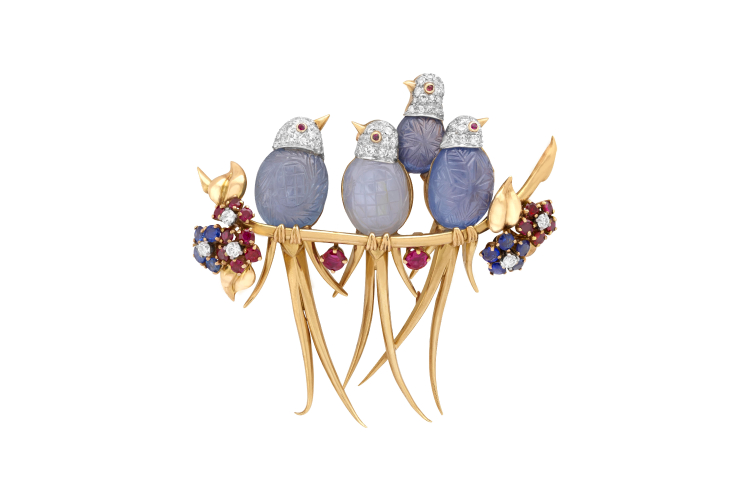 Брошь Birds, Van Cleef & Arpels, 1946 год