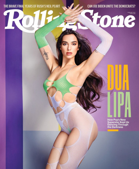 Дуа Липа на обложке Rolling Stone авторства Дэвида Лашапеля, февраль 2021