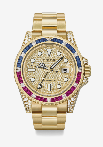 Часы GMT-Master II, Rolex, ок. 2010. Эстимейт 80–120 тысяч швейцарских франков, проданы за 100 тысяч швейцарских франков
