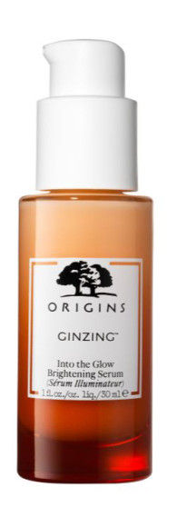 Увлажняющая сыворотка для ровного тона и сияния кожи лица Ginzing Into the Glow Brightening Serum, Origins