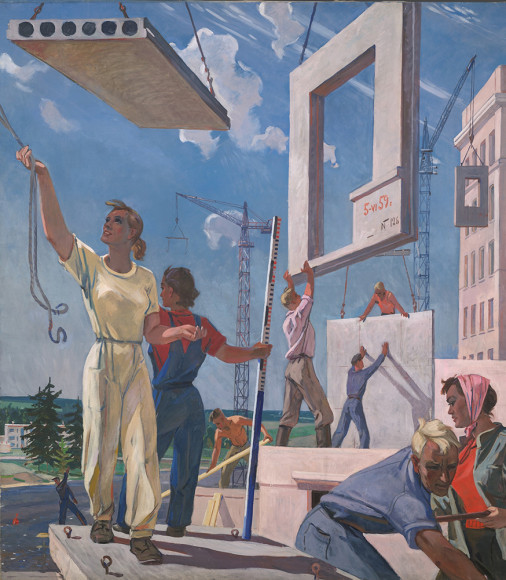 Александр Дейнека. Эскиз мозаики «Мирные стройки», 1959–1960