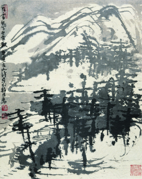 Цуй Жучжо. «Над горными водами падает снег», 2010
