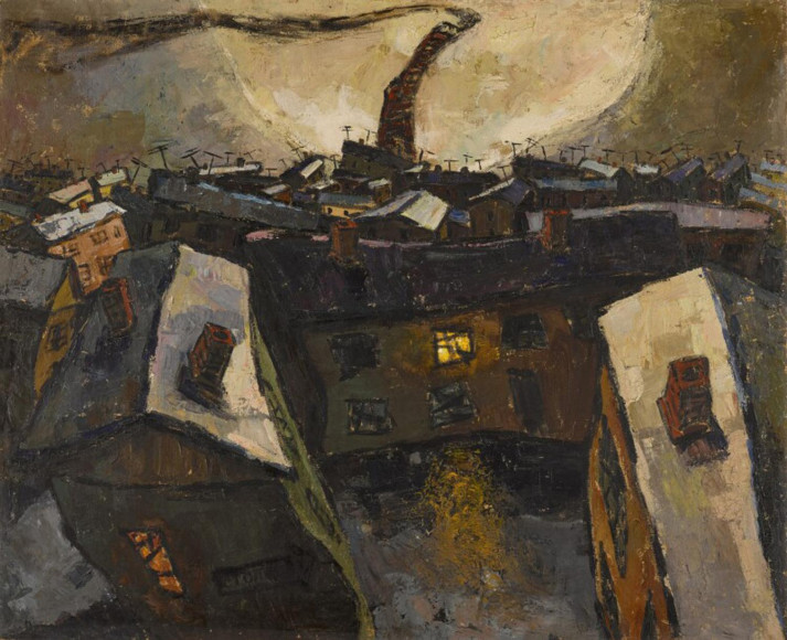 Оскар Рабин, «Город с луной», 1959