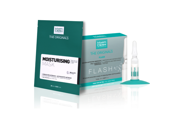 Увлажняющая маска и ампулы для придания сияния коже The Originals Flash Ampoules, MartiDerm