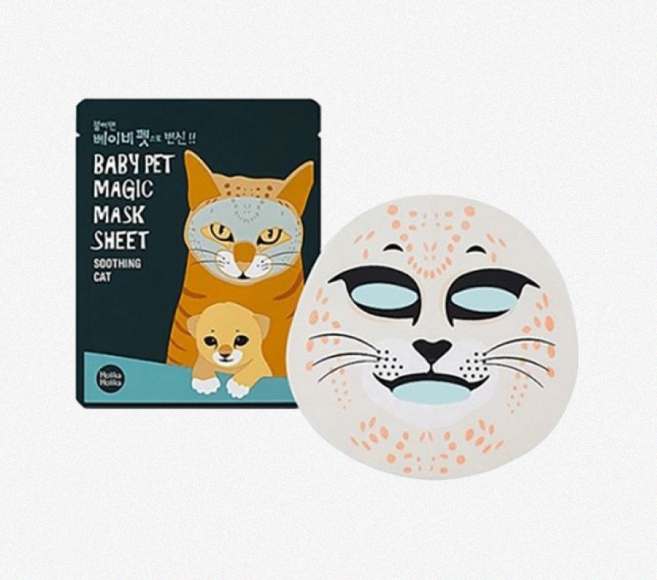 Увлажняющая и успокаивающая маска «Baby Pet Magic Mask Sheet», Holika Holika