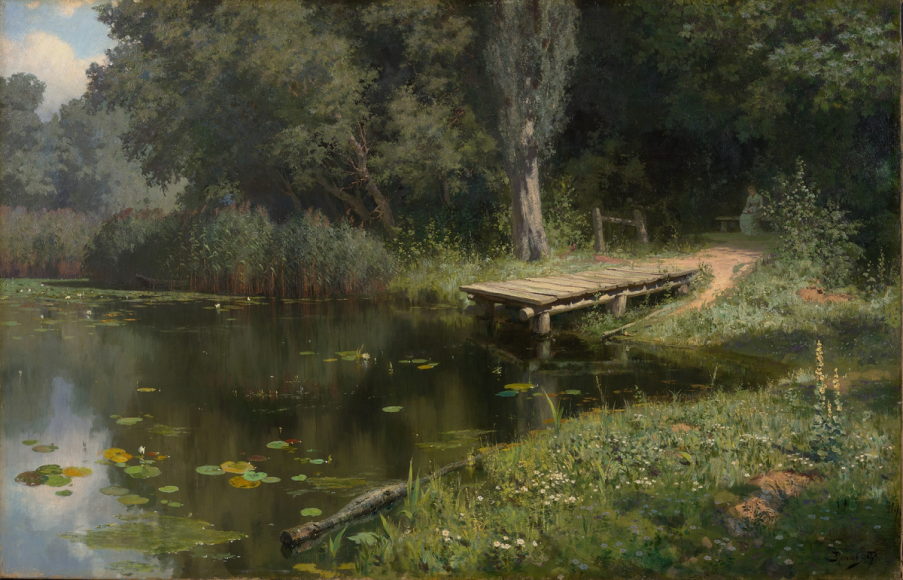 Василий Поленов, «Заросший пруд». 1879 год