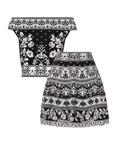 Топ и юбка Alexander McQueen, 46 500 руб. и 58 500 руб.
