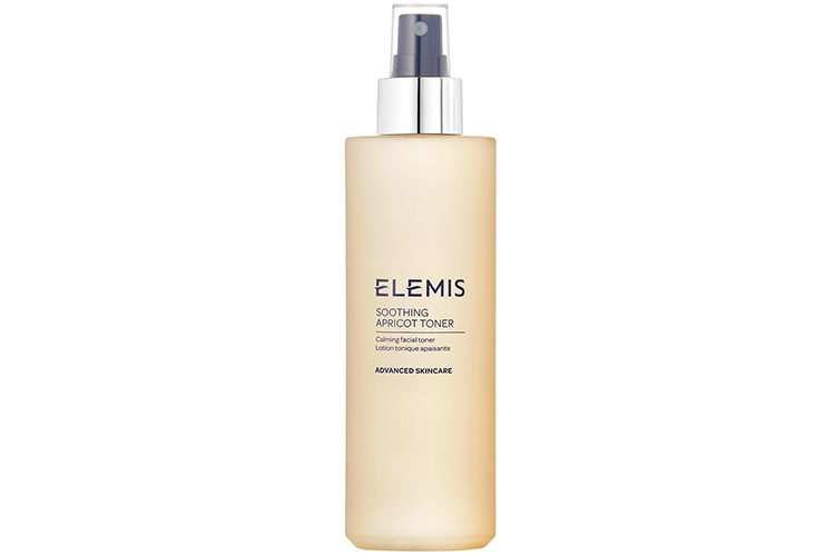 Успокаивающий тоник «Абрикос», Elemis включает в себя экстракт абрикоса, который уменьшает раздражение, освежает и увлажняет кожу, а также экстракт цветка рудбекия для тонуса и восстановления нормального уровня pH кожи