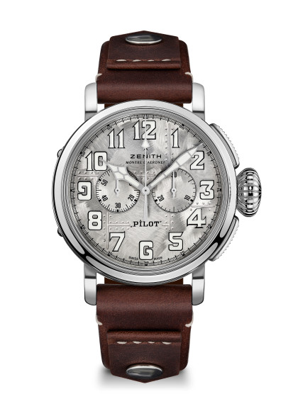Часы Pilot Silver Chronograph, Zenith