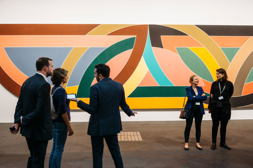Работа Фрэнка Стеллы в секторе Unlimited. Dominique Levy Gallery, Marianne Boesky Gallery, Sprüth Magers