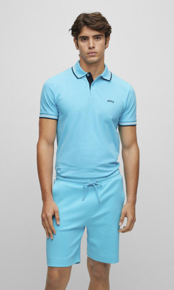 Поло из хлопка с эластаном Hugo Boss, 8700 руб. (fashionstore.ru)