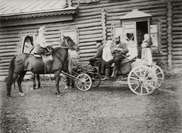 Б.М.Кустодиев. "Борис Константинович едет в Питер", 1903