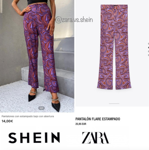 Сравнение вещи Shein и Zara