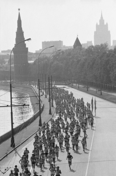 Валерий Зуфаров, Александр Яковлев. Московский Международный марафон Мира,1986