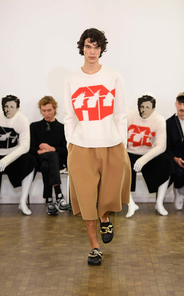Работа Дэвида Войнаровича в мужской коллекции JW Anderson, осень-зима 2020/21
